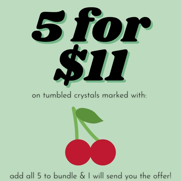 🍒 5 for $11 Amazonite crystal tumbled stone - Picture 2 of 5